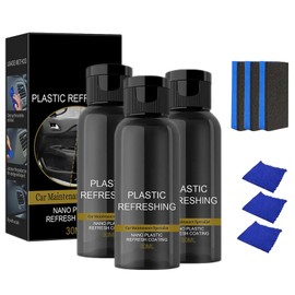 3Packs Plastic Refreshing, Car Plastic Plating Refurbishing Agent, Plastic Revitalizing Coating Agent Nano Plastic Refreshing Coating, Automotive Interior Cleaning Agent Quick Restorer