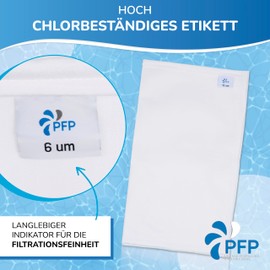PFP Filter Bag Compatible with Desjoyaux Pool, Filter Bag for Skimmer Basket, Replacement Pool Filter 6 & 15 Micron, for Clear Water & Daily Pool Care, Washable, Set of 2 Mix