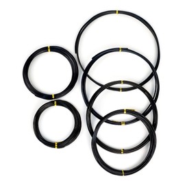 Bonsai Wire, 6 Sizes of 1mm, 1.5mm, 2mm, 2.5mm, 3mm, 4mm Black Aluminum Wire, Total 152 Feet Bonsai Tool Kit, 300 Grams Bonsai Tree Wire for Bonzai Trees Indoor by MoHern