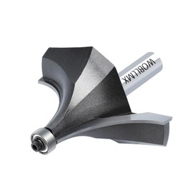 WOBLLMX 12 mm Shank Rounding Cutter, Radius 30 mm, with Ball Bearing Top Carbide Blade Handy Durable and Sharp for Woodworking DIY at Home