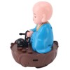 Musical Nodding Monk Figurine Decoration Moving Head Buddha Statue with