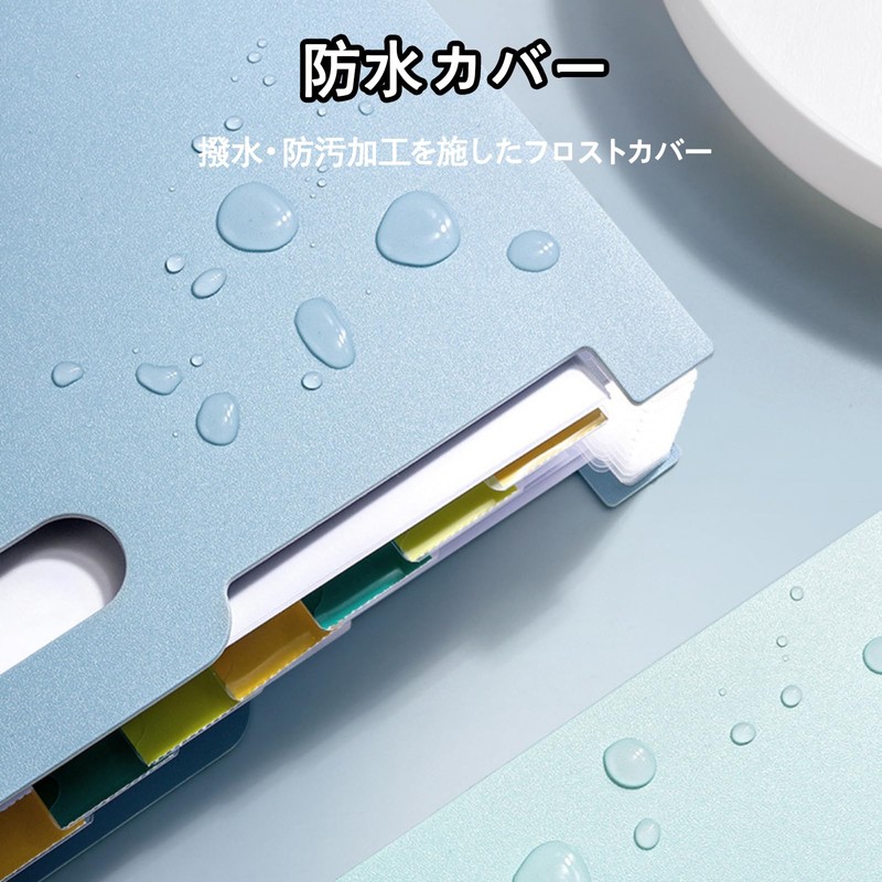 Document File, A4, 13 Pockets, Large Capacity, Thick Foam PP,