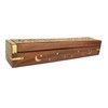 Simply essential Beautiful Handmade Wooden Brown Incense Stick Holder Box