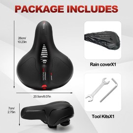 Ultra Comfortable Bicycle Saddle, Waterproof Double Ball Shockproof Spring Bike Saddle, Ergonomic Comfort Bicycle Saddle, Bicycle Saddle for Mountain Bike/Bike/MTB