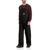 Carhartt Men's Loose Fit Firm Duck Insulated Bib Overall, Black,