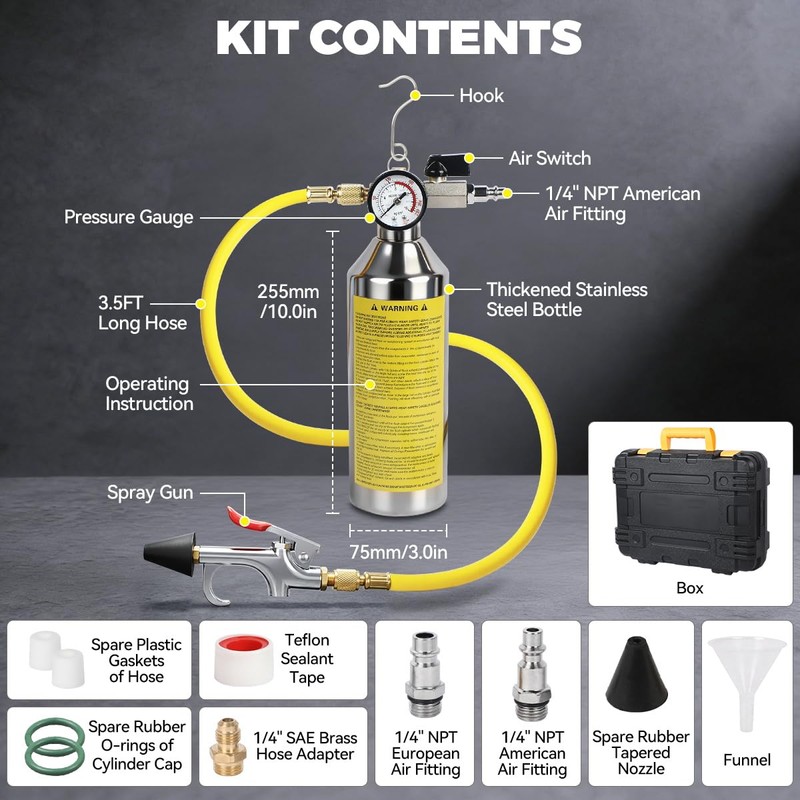 Autory AC Flush Kit Home & Automotive AC System Flush