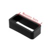 2X Size 18mm Black Rubber Silicone Leather Rubber Replacement Watch