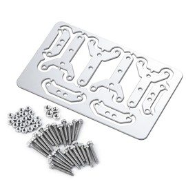 WEFEINO 4PCS Metal Side Door Hinge Cargo Box Hinge for 1/14 Tamiya RC Tractor Trailer Truck Car