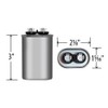 USA Replacement for Genteq Oval Capacitor 10 UF MFD 370V