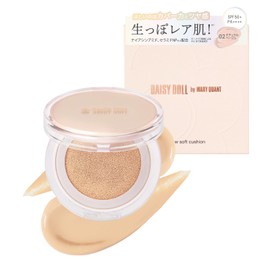 「Coverage」×「Gloss」DAISY DOLL by MARY QUANT (Daisy Doll by Mary Quant) Glow Soft Cushion (02, Natural Beige with a Rosy Feel) SPF50+, PA++++ [Korean Foundation Cushion Foundation High Moisturizing