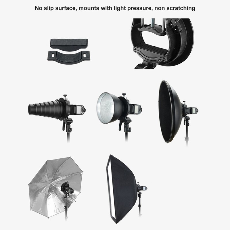 Flash Bracket for Bowens Mount Plastic Metal Round Head Flash