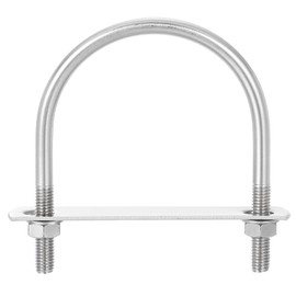 QUARKZMAN Round U-bolt, 4 sets 76 mm (2.99 inches), inner width 103 mm length, M8 304 stainless steel U-clamp bolts with nuts and plates, for boat trailer