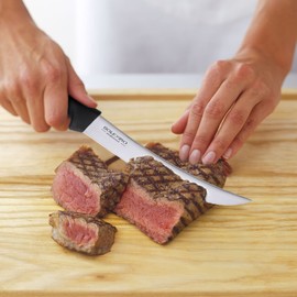 BOLEXINO 8 Inch Curved Breaking Butcher Knife With Ergonomic Handle, Good Sharpness For Meat Steak Cutting Slicing, High-Carbon Japanese Stainless Steel