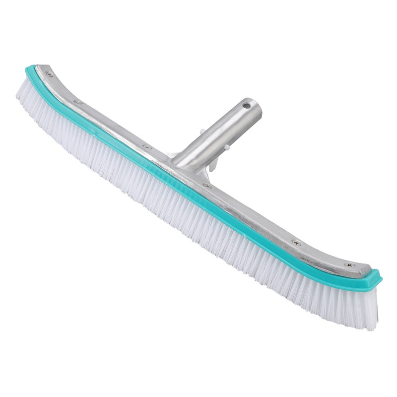 18in Swimming Pool Brush Plastic Nylon Stainless Steel Cleaning Tool