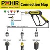 POHIR 5000PSI Pressure Washer Gun and 50ft Hose 4000psi, Extension