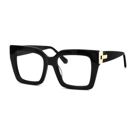 Zeelool Blue Light Glasses for Women Chic Oversized Square Eyeglasses Black Bluelight Blocking Eyewear Glasses JGA775618-01B