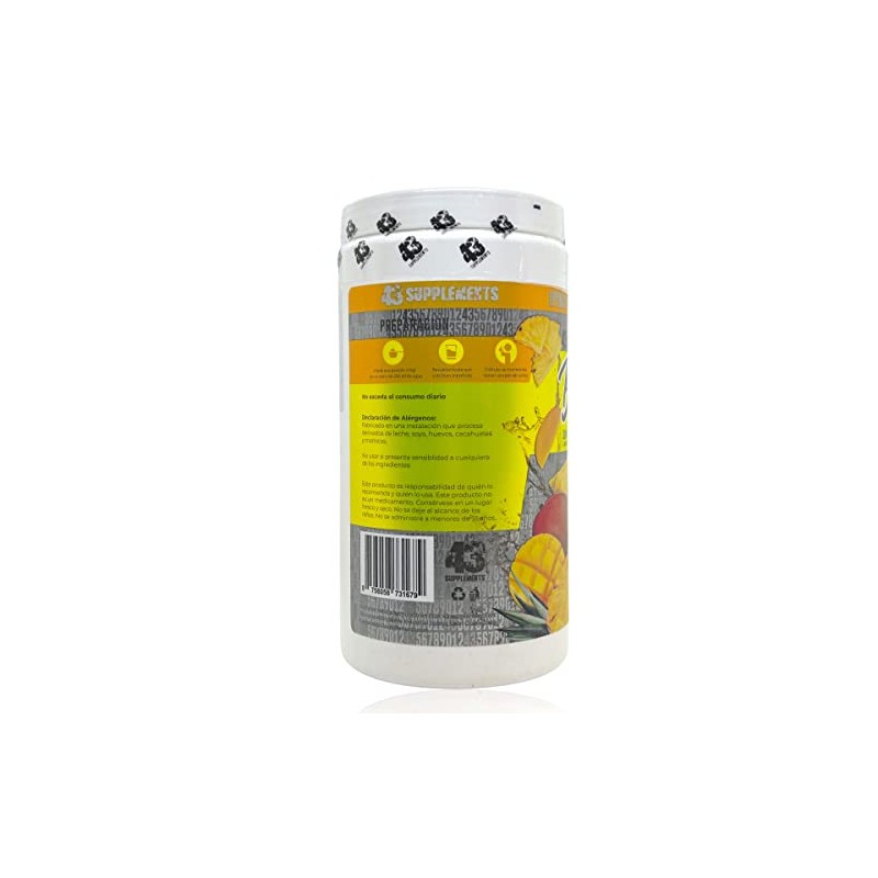 Aminoácidos BCAAs Piña Mango 400 Grs 40 Servicios 43 Supplements