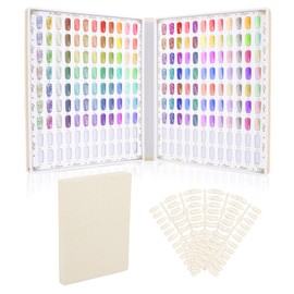 Segbeauty 216 Nail Colors Display Chart, Nail Polish Organizer Display Book with 240 False Nail Tips, Professional Nail Art Salon Supplies Nail Color Nail Gel Card Nail Sticks
