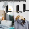 Vidroxin Black Folding Wall Hooks – 2PCS Heavy Duty Foldable