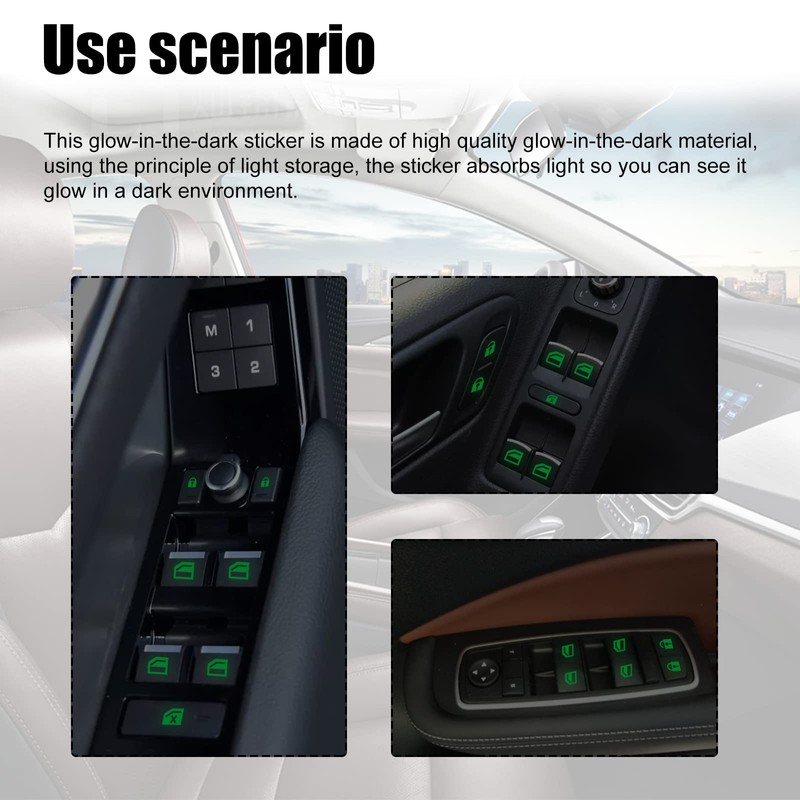 Luminous Stickers on The Outer Door Handle Button Switch Panel