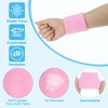 PATIKIL Sweatbands Headband Wristband, 10 Set/30Pcs Sweatband Terry Cloth for