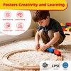 WudBudz Wooden Train Tracks 24 Pcs Set - Compatible with