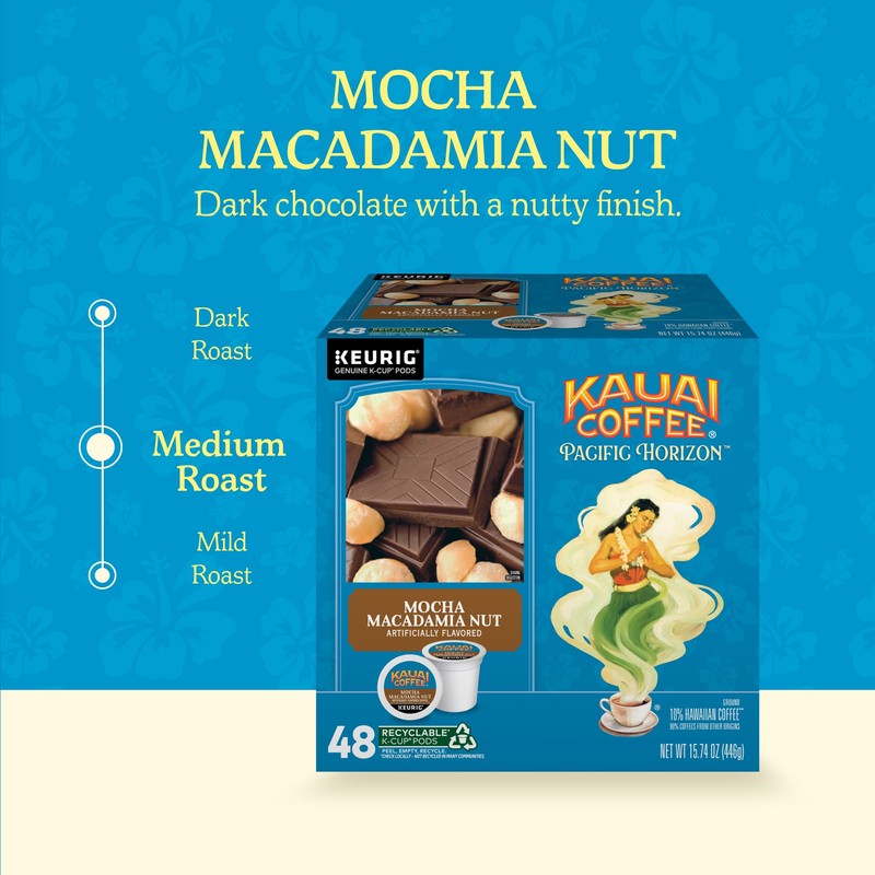 Kauai Coffee K-Cup Pods for Keurig Brewers – Arabica Coffee,