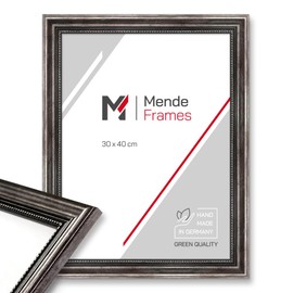 Mende Frames Picture Frame Antique 15 x 21 cm DIN A5 I Colour: Metal I Wooden Picture Frame I Photo Frame I Baroque Picture Frame Metal I Made in Germany I V450