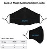 DALIX 3 Layer Cloth Face Mask Filter Pocket Adjustable Nose