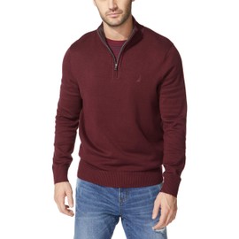 Nautica Men's Quarter-Zip Sweater, Royal Burgundy, XX-Large