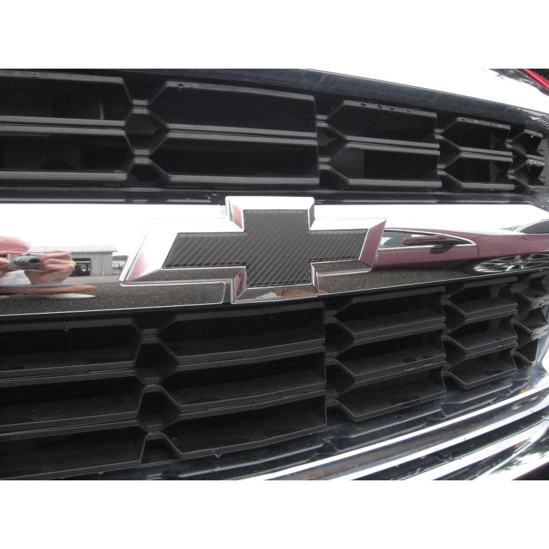 EmblemsPlus Chevy Silverado Carbon Fiber Grille Tailgate Bowtie Overlay Decals