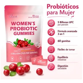 60 Gomitas Arándano Probiótico Apoyo Digestivo Femenino