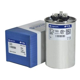 Ruud - 55 + 7.5 uF MFD x 370 VAC Genteq Replacement Dual Capacitor Round # C35575R / 97F9973