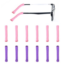 6 Pairs of Glasses Temple Protectors, Knitted Glasses Sleeves, Anti-Fall Glasses Sleeves, Anti-Slip Glasses Ear Pads, Glasses Holders, Glasses Anti-Falling Accessories