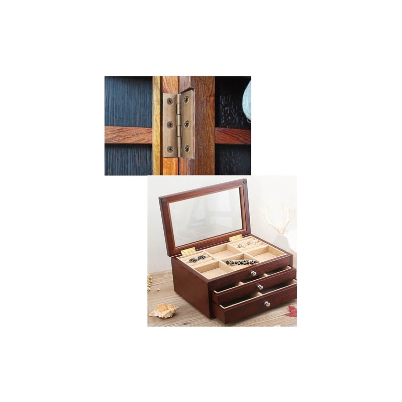 Hardware Solid Brass Door Hinge,8-Pack,Susenya Square Corners Door Hinge 1.5"