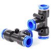 TAILONZ PNEUMATIC 4mm OD Tee Plastic Push to Connect Fittings