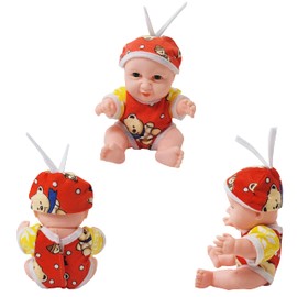 Forest & Twelfth Baby Dolls, 7.5", Set of 2 Realistic Toys for Toddlers, Adorable Removable Outfits, Great for Pretend Roleplaying with Friends, All-Occasion Gifts for 3+ Year Olds (Set #2-O)