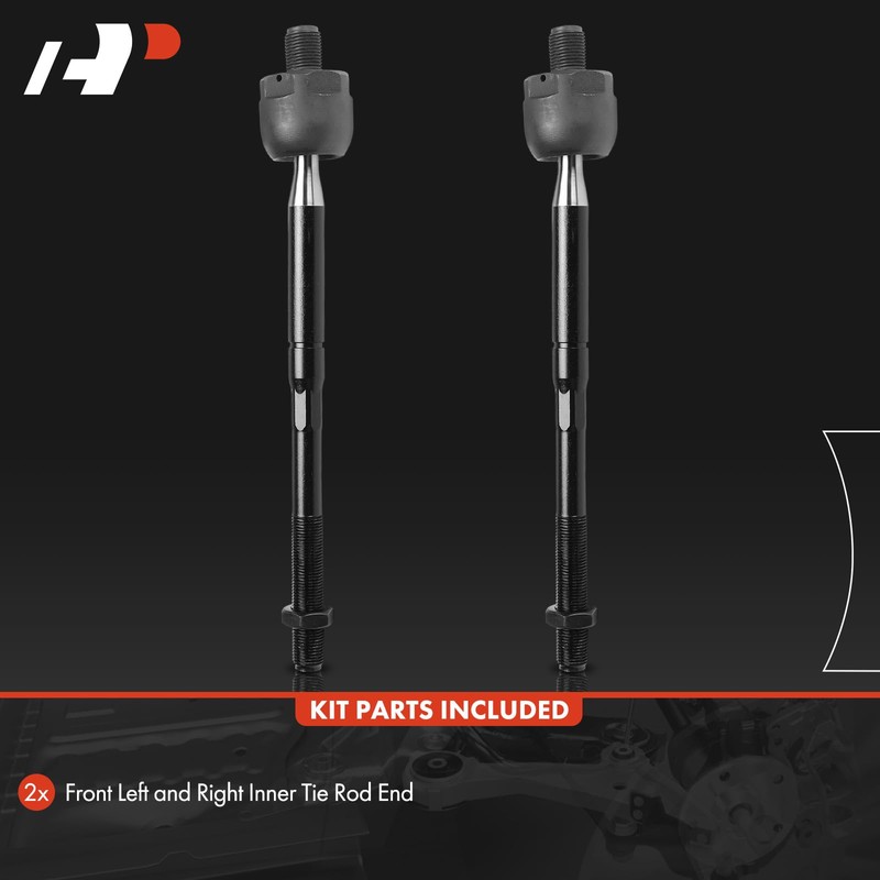 A-Premium 2 x Front Inner Tie Rod Ends, Compatible with