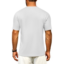 Cotrasen Men's T Shirts Cotton Drop Shoulder Short Sleeve Shirts for Men Casual Soft Loose Fit Mens Tee Shirts White XL