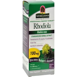 Nature's Answer Rhodiola Root Vegetarian Capsules, 60-Count