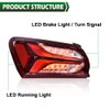GRAND ORANGE LED Tail Light Compatible with Chevy Malibu 2019