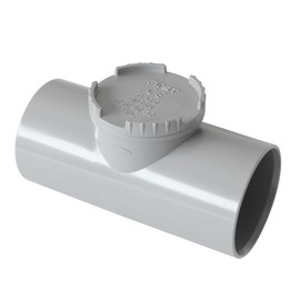 First Plast nrc50g Backflow Valve PVC to Gluing, Grey, Diameter 50 mm