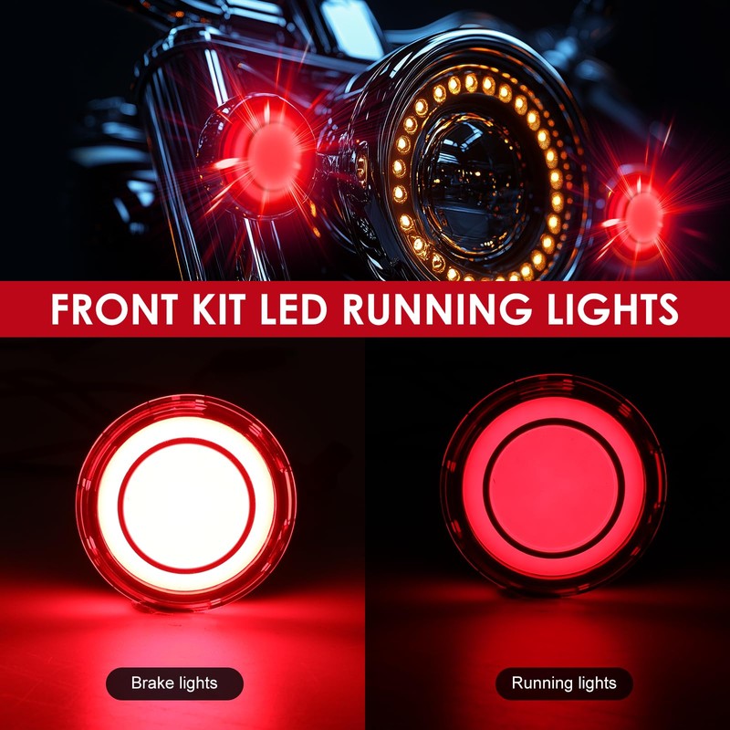 DREAMIZER Motorcycle 1157 Led Turn Signal Lights Front Rear 2