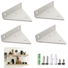 Pack of 4 Floating Shelf Brackets, Shelf Brackets, Triangle Shape,