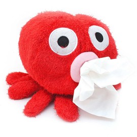 Tissue Dispenser Octopus Cosmetic Tissue Dispenser Cosmetic Tissues Octopus Tissue Box Dispenser - Red