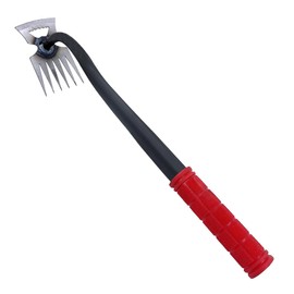 Lehood [2025 New Upgraded] 2 in 1 Hardened Hollow Hoe with Long Handle,Heavy Duty Garden Hoes for Weeding Loosening Soil Digging Planting Ridging, Handy Hoe Garden Tool
