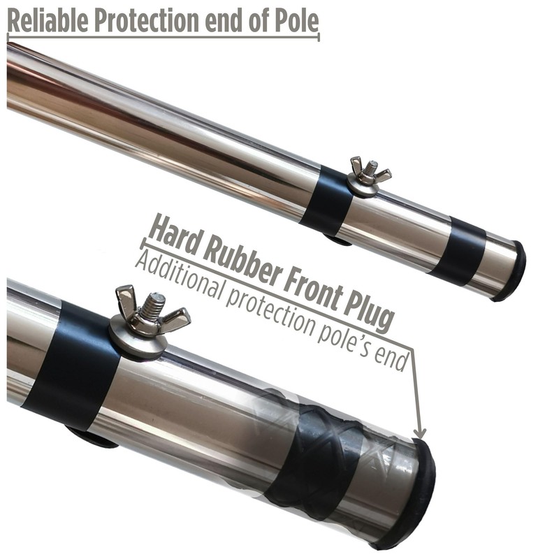 CooB Upgraded Travel Stainless Steel Pole Handle for Sand Scoop