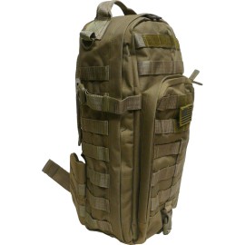 East West 18-inch Tactical Molle Military Backpack Hiking Bag - Tan