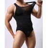 Utcelut Men's Slim One Piece Briefs Jumpsuit Athletic Bodysuit Base
