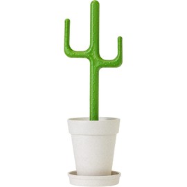 Vigar Cactus Toilet Brush Set, Eco-friendly Cleaning Brush with Cactus-Shaped Handle, Planter Base with Saucer
